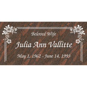 MMFS-252 Single Flat Granite Marble Burial Markers Indvidual gravesites from Mattos Monuments