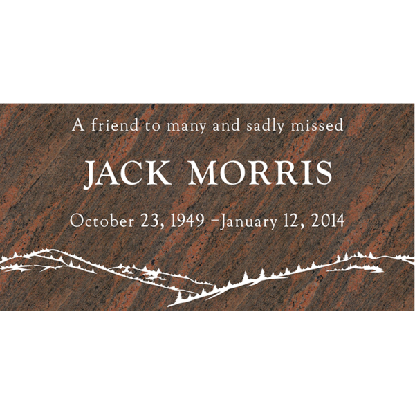 MMFS-266 Single Flat Granite Marble Burial Markers Indvidual gravesites from Mattos Monuments