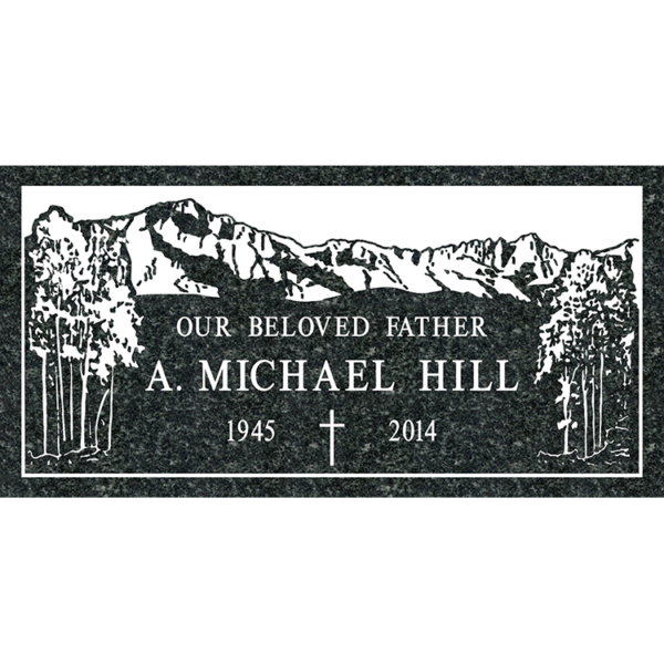 MMFS-270 Single Flat Granite Marble Burial Markers Indvidual gravesites from Mattos Monuments