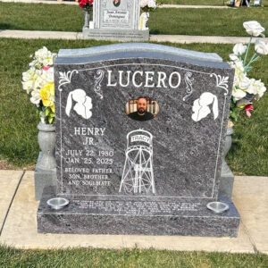 MMUC-168 Upright Companion Grave Markers for more than one person & Headstone Maker in California San Francisco Bay Area Hayward