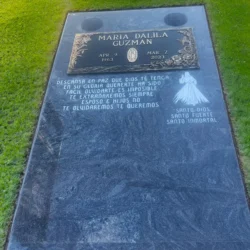 photo of a flat ledger grave marker at Skylawn Cemetery in San Mateo, California
