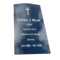photo of a flat grave ledger marker at Skylawn Cemetery in San Mateo, California