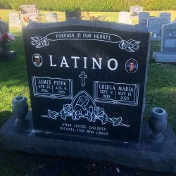 Headstone example at Cedar Lawn Cemetery in Fremont, California