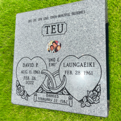 Headstone example at Cedar Lawn Cemetery in Fremont, California